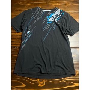 FOX T-Shirt Women's Size Medium Black Short Sleeve FOXTECH round Neck LOGO Print